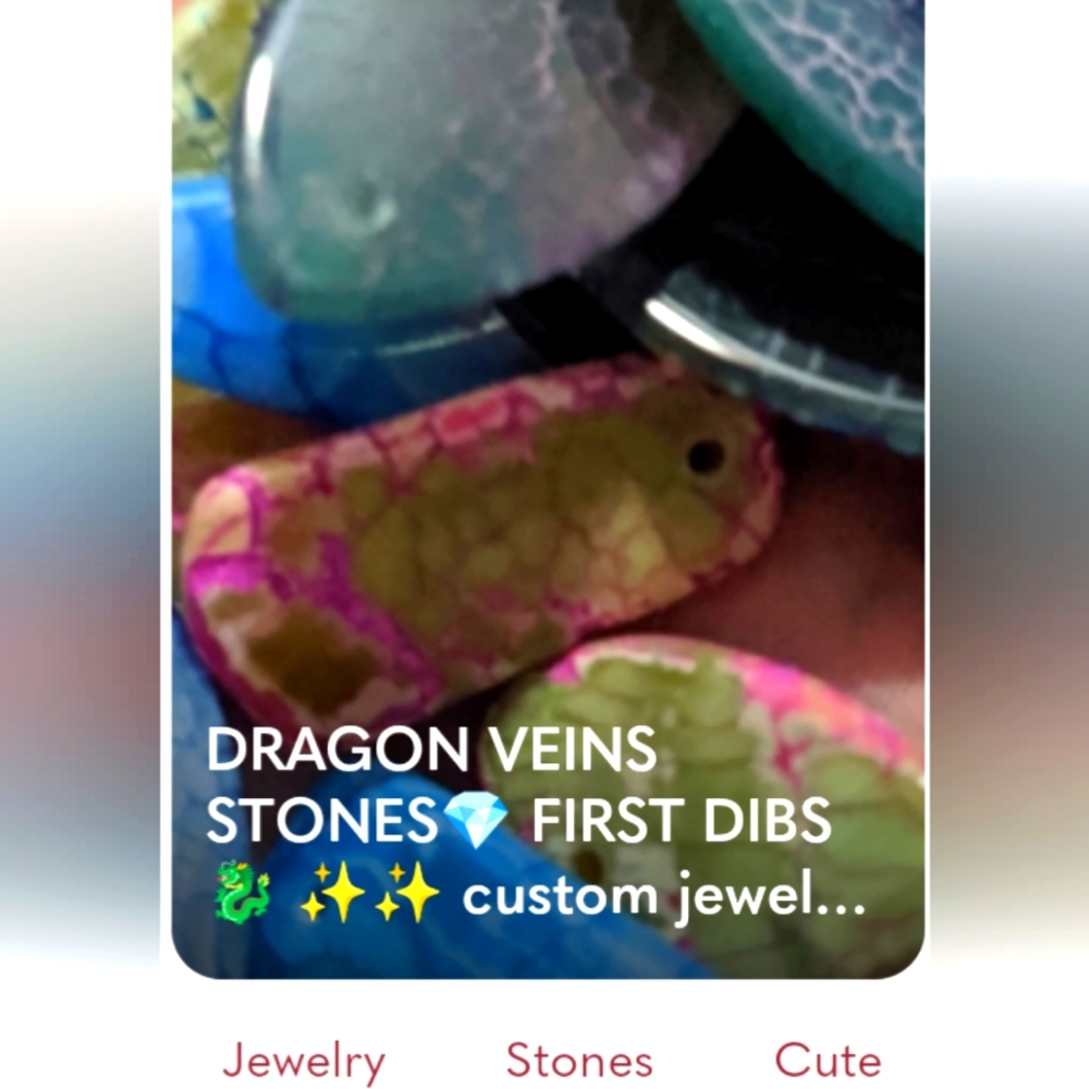 Dragon Veins Stones - custom jewelry design option included*